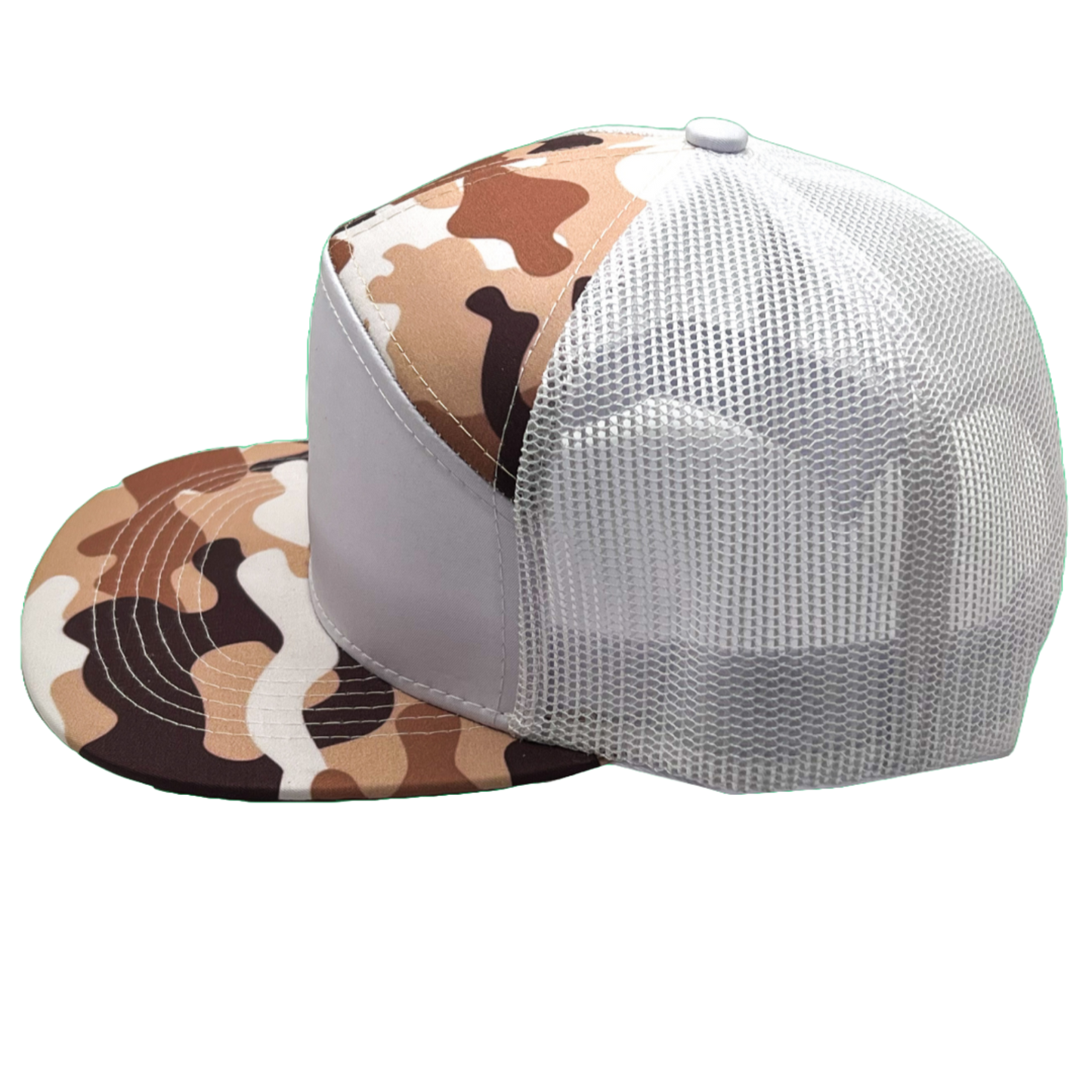 HCHC Wholesale Blank 7-Panel MuddyDuck Camo/White