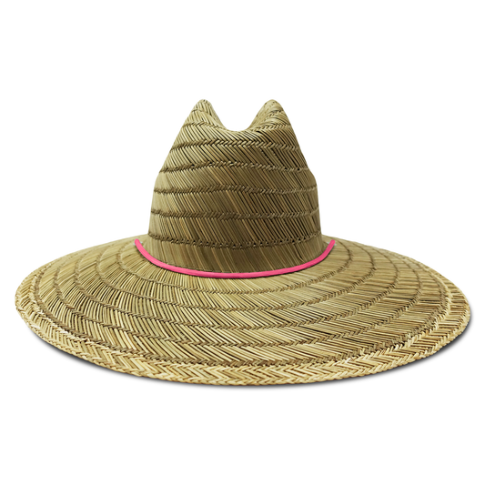 LHC-CPH Wake Straw Hat - Natty with Hot PinK